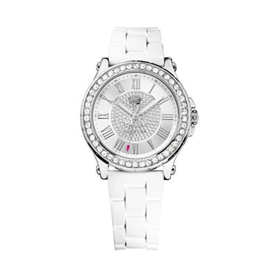 Ladies silver diamante wrist watch 31901051